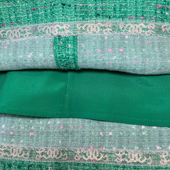 Lilly Pulitzer Ryner Boucle Kelly Green Tweed Midi Dress Size 8 - Picture 9 of 14